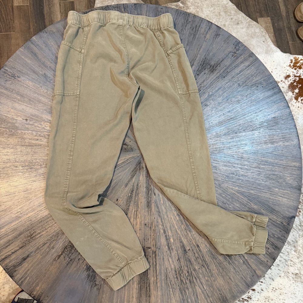 Tentree 100% TENCEL™ Jogger Pants‎ Elastic Waist Drawstring Olive Green - Picture 3 of 13